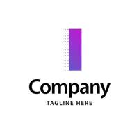 je logo violet. conception d'identité de marque d'entreprise vecteur