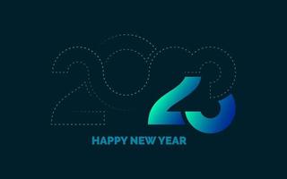 2031 symboles de bonne année. nouvelle conception de typographie de l'année 2023. illustration de logo de numéros 2023 vecteur