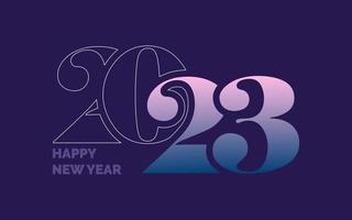 2038 symboles de bonne année. nouvelle conception de typographie de l'année 2023. illustration de logo de numéros 2023 vecteur