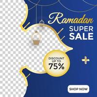 modèle de médias sociaux du ramadan vecteur