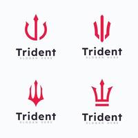 illustration vectorielle de modèle de logo trident vecteur