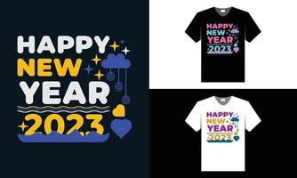 meilleur design de t-shirt de typographie pour la bonne année 2023 vecteur