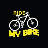 Montez ma conception de t-shirt de vecteur de vélo. conception de t-shirt de vélo. peut être utilisé pour imprimer des tasses, des autocollants, des cartes de vœux, des affiches, des sacs et des t-shirts.
