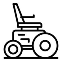 vecteur de contour d'icône de fauteuil roulant motorisé. scooter électrique