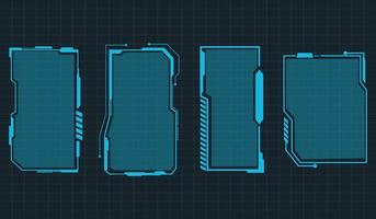 futuriste vecteur hud interface conception d'écran légendes numériques titres hud- ui gui utilisateur futuriste