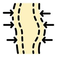 vecteur de contour de couleur de l'icône de correction du corps de levage