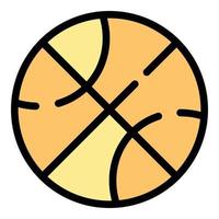 vecteur de contour de couleur icône de basket-ball