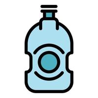 bouteille d'eau minceur icône couleur contour vecteur
