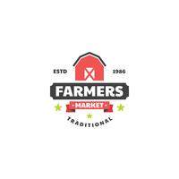 Logo du marché des agriculteurs vecteur