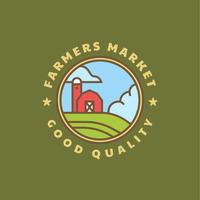 Badge du logo Farmers Market vecteur