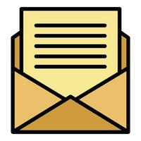 mail célébrité invitation icône couleur contour vecteur