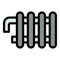 vecteur de contour de couleur d'icône de batterie de chaleur domestique