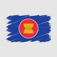 pinceau drapeau asean vecteur