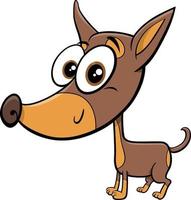 Hochet ou hochet personnage animal de dessin animé de chien de race pure vecteur