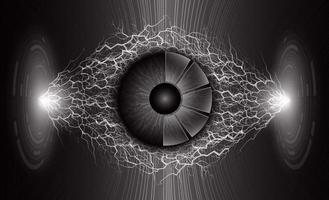 holographe oculaire moderne sur fond de technologie vecteur