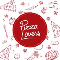 Pizza Lovers typographie vecteur