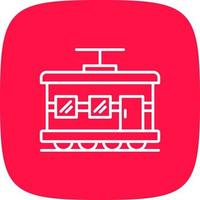 conception d'icône créative de tramway vecteur