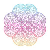 mandala motif ethnique, ornement boho coloré isolé sur fond blanc. modèles de thérapie anti-stress. tisser des éléments de conception. yoga. illustration vectorielle vecteur