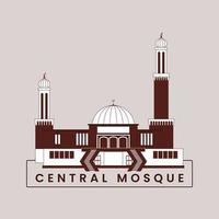 conception de modèle d'illustration de la mosquée centrale de birmingham vecteur