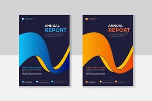 conception de la couverture du rapport annuel d'entreprise a4 vecteur