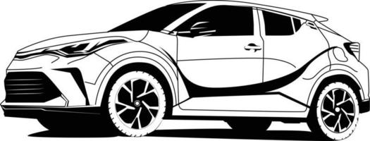 illustration de silhouette de voiture vecteur