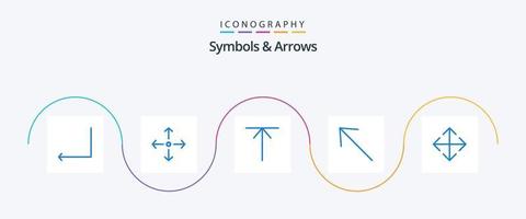 symboles et flèches bleu 5 pack d'icônes comprenant. en haut. transformer. flèche vecteur