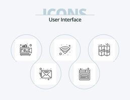 pack d'icônes de ligne d'interface utilisateur 5 conception d'icônes. portefeuille. changer. minuteur. pouvoir. désactivé vecteur