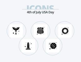 usa glyph icon pack 5 icône design. . nourriture. nourriture. Donut. enquêtant vecteur