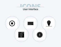 pack d'icônes de glyphe d'interface utilisateur 5 conception d'icônes. emplacement. interface. basique. finance. carte vecteur