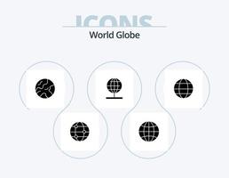 pack d'icônes de glyphe de globe 5 conception d'icônes. . la toile. mondial. l'Internet. monde vecteur