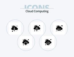 pack d'icônes de glyphe de cloud computing 5 conception d'icônes. photo. image. crayon. connexion Internet vecteur