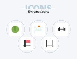 pack d'icônes plat sport 5 conception d'icônes. . lester. sport. entraînement. salle de sport vecteur