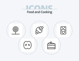 pack d'icônes de ligne alimentaire 5 conception d'icônes. et. nourriture. bouteille. boire. et vecteur