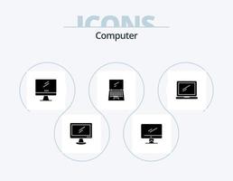 pack d'icônes de glyphe d'ordinateur 5 conception d'icônes. . . imac. ordinateur portable. appareil vecteur