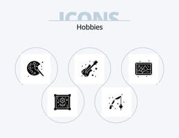 pack d'icônes de glyphe de loisirs 5 conception d'icônes. passe-temps. Galerie. peindre. image. instrument vecteur