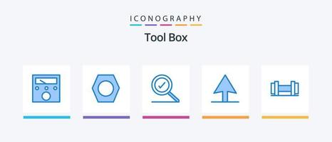 outils bleu 5 pack d'icônes comprenant. recherche. . conception d'icônes créatives vecteur