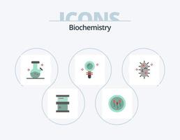 pack d'icônes plat biochimie 5 conception d'icônes. biochimie. biochimie. processus. trouver. recherche vecteur