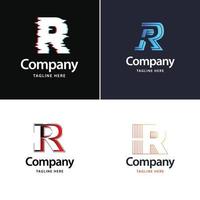 lettre r grand logo pack design création de logos modernes créatifs pour votre entreprise vecteur