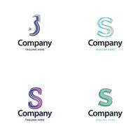 lettre s grand logo pack design création de logos modernes créatifs pour votre entreprise vecteur