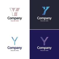 lettre y grand logo pack design création de logos modernes créatifs pour votre entreprise vecteur