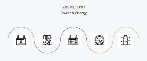 pack d'icônes de ligne de puissance et d'énergie 5, y compris l'énergie. construction et outillage. pouvoir. énergie. voiture vecteur