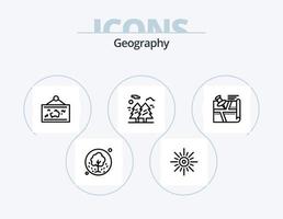 pack d'icônes de ligne géographique 5 conception d'icônes. visa. passeport. photo. image. accrocher vecteur