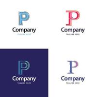 lettre p grand logo pack design création de logos modernes créatifs pour votre entreprise vecteur