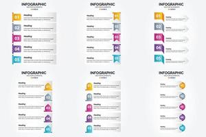 ensemble de conception plate d'infographie d'illustration vectorielle pour la brochure publicitaire et le magazine vecteur