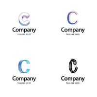 lettre c grand logo pack design création de logos modernes créatifs pour votre entreprise vecteur