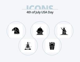 usa glyph icon pack 5 icon design. action de grâces. muffin. Etats-Unis. dessert. Etats-Unis vecteur