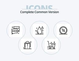 pack complet d'icônes de ligne de version commune 5 conception d'icônes. . retirer. la programmation. Annuler. diplôme vecteur