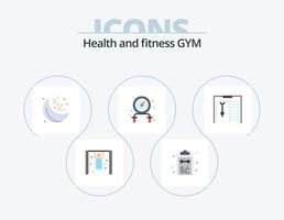 pack d'icônes plates de gym 5 conception d'icônes. . . gymnaste. tâche. marquer vecteur