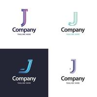 lettre j grand logo pack design création de logos modernes créatifs pour votre entreprise vecteur