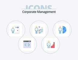 pack d'icônes plat de gestion d'entreprise 5 conception d'icônes. personnes. emploi. gestion. entretien. emploi vecteur